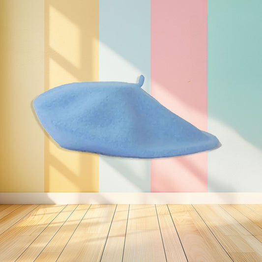bright blue beret, front view