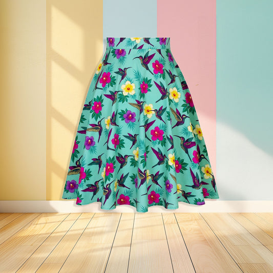 turquoise skirt front view